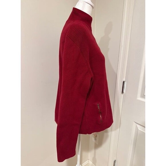 EDDIE BAUER Women's Size XL Full Zip Knit Sweater Jacket Pockets - Picture 2 of 11